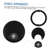 FELTECHELECTR 2 PCS Computer Desk Cable Hole Covers Brushed Texture