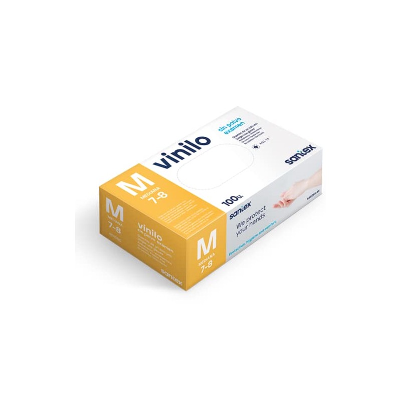 Disposable Gloves, Clear Vinyl Gloves, Medium, 100 Pack, Comfortable, Latex