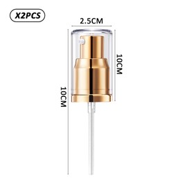 2 Pieces of Cosmetic Foundation Bottle Pump Heads, Gold Pump Head for Liquid Foundation, Liquid Foundation Pump Head Replacement Accessories,Suitable for Dw Foundation Bottle (Gold)