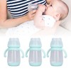 3pcs Self Grip Baby Bottle Bear Shaped Detachable Leakproof Infant