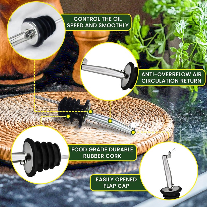 Gnlnkn 18 oz Ceramic Olive Oil Dispenser Bottle for Kitchen,