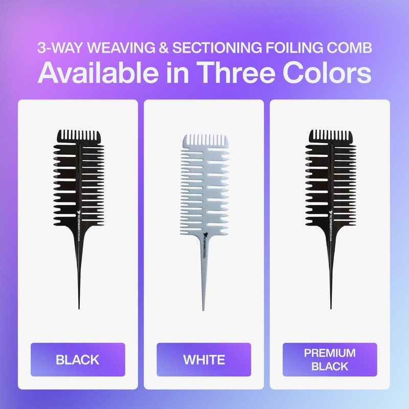 ProStylingTools® 3-Way Weaving & Sectioning Comb - Professional Hair Styling
