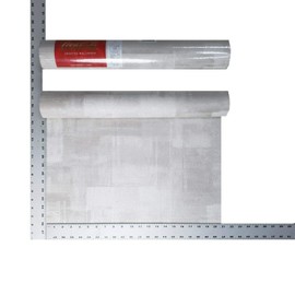 Wallcoveringsmart Grayish tan Off White Metallic Rusted Faux Concrete Plaster Textured Wallpaper