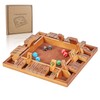 ApudArmis 4-Way Shut The Box, Large Wooden Board Game Set