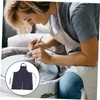LABRIMP Sleeveless Denim Bib Apron for Women Men Pottery Work