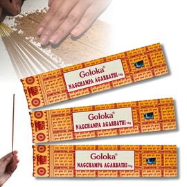 Incense Stick Set, Satya, Goloka, Various Fragrances, Incense (3 x Goloka Nag Champa Agarbathi)