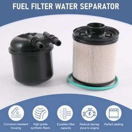 DICMIC Fuel Filter Water Separator Compatible with 2011-2016 Ford F250 F350 F450 F550 Super Duty 6.7L V8 Diesel Engine Replace# FD-4615, BC3Z-9N184-B
