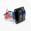 FXC Rocker Switch Aluminum Panel 2 Gang Toggle Switches Dash