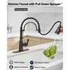 HOIGY 3 Modes Bronze Kitchen Faucet with Pull Down Sprayer,