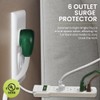 GoGreen Power Inc. (G-16106MS-2) 6 Outlet Surge Protector, 6FT Cord,