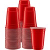 YARIX Plastic Cups- Red Drinking Cups-Red Cups 50 Pcs (12
