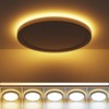 Zemty 12 Inch LED Flush Mount Ceiling Light 3 Modes, Nightlight 1800K Warm, Super Slim 2700K-6500K Modern Ceiling Light for Bedroom Kitchen Dining Room Luminaire Plafonnier, White