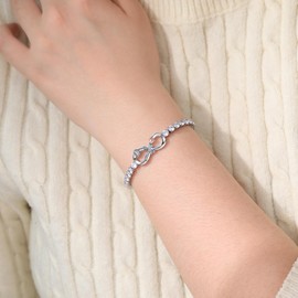 Btysun Valentines Day Gifts for Wife Infinity Bracelets for Women Heart Rose Charm I Love You Gifts for Her Wife Valentines Day Gifts Sweet Wife Birthday Gift Ideas Anniversary Mothers Day Jewelry