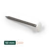 25 x Large White 50mm UPVC Poly Top Pins Nails