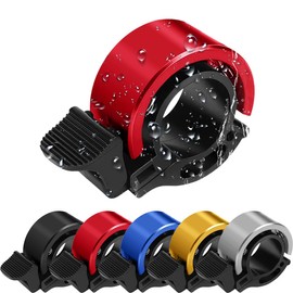 Ruayia Bicycle Bell, Bicycle Bell, Mountain Bike, Mini Bicycle Bell, Gravel Bike for MTB Mountain Bikes, Road Bikes - Red