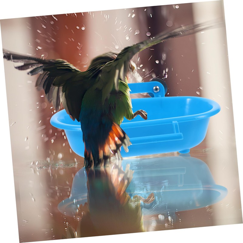 Hohopeti Parakeet Bathing Tub Durable Hanging Bird Bathtub Accessory for