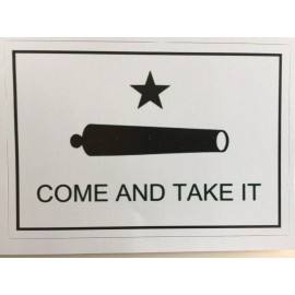Come and Take It Texas battle of Gonzales flag October 2 1835 vinyl sticker flag