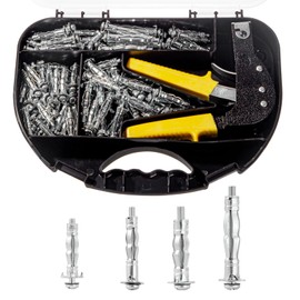 Maexxna Hollow Wall Anchor Heavy Duty Zinc Plated Steel Bolt Hollow Drive Wall Anchor Screw Set for Drywall,Multiple Sizes Assortment Kit (4size88pcs)