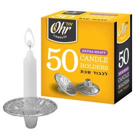 OHR Extra Heavy Disposable Aluminium Foil Candle Holder, Drip Cup Bobeches - 50 Pack