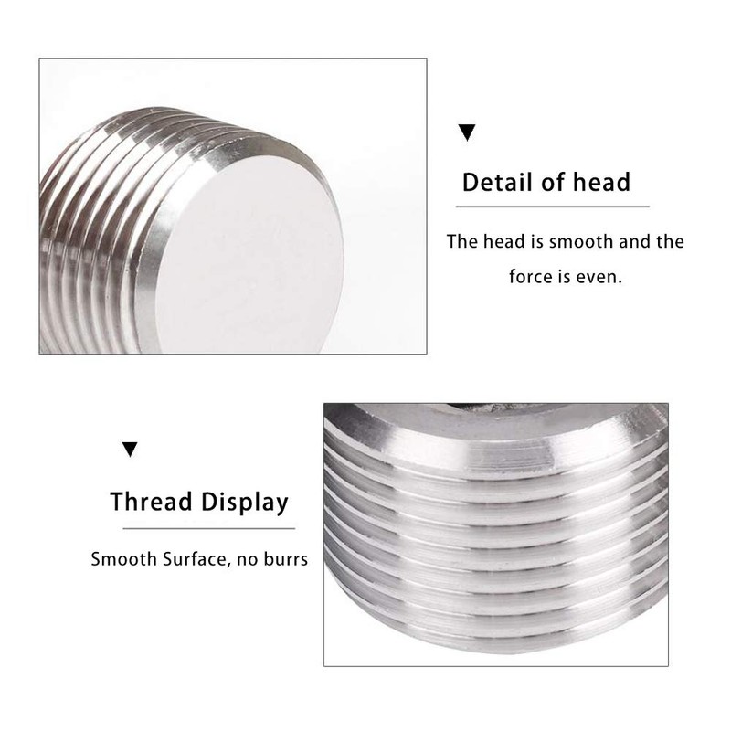 Yoebor Metric 9 Sizes 304 Stainless Steel Pipe Fitting, Hex
