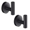 Towel Hooks, 2 Packs Modern Matte Black SUS304 Stainless Steel
