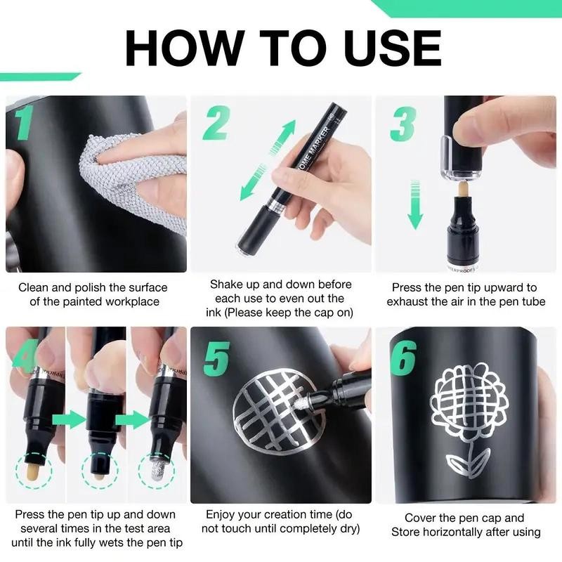 Mirror Reflective Paint Marker Pen, 1 Count Paint Pen For