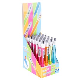 gimboo Mechanical Pencil HB Graphite: 0.5 mm / Colourful / Pack of 24 / Assorted Colours / Packed in Display / Ergonomic Rubber Handle