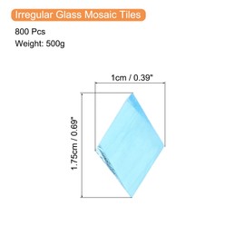 sourcing map 500g/1.1lb Mixed Color Rhombic Mica Mosaic Tiles, 800 Pcs Glitter Crystal Mica Mosaic Tiles Stained Mica Piece for DIY Art Crafts, Mixed Green