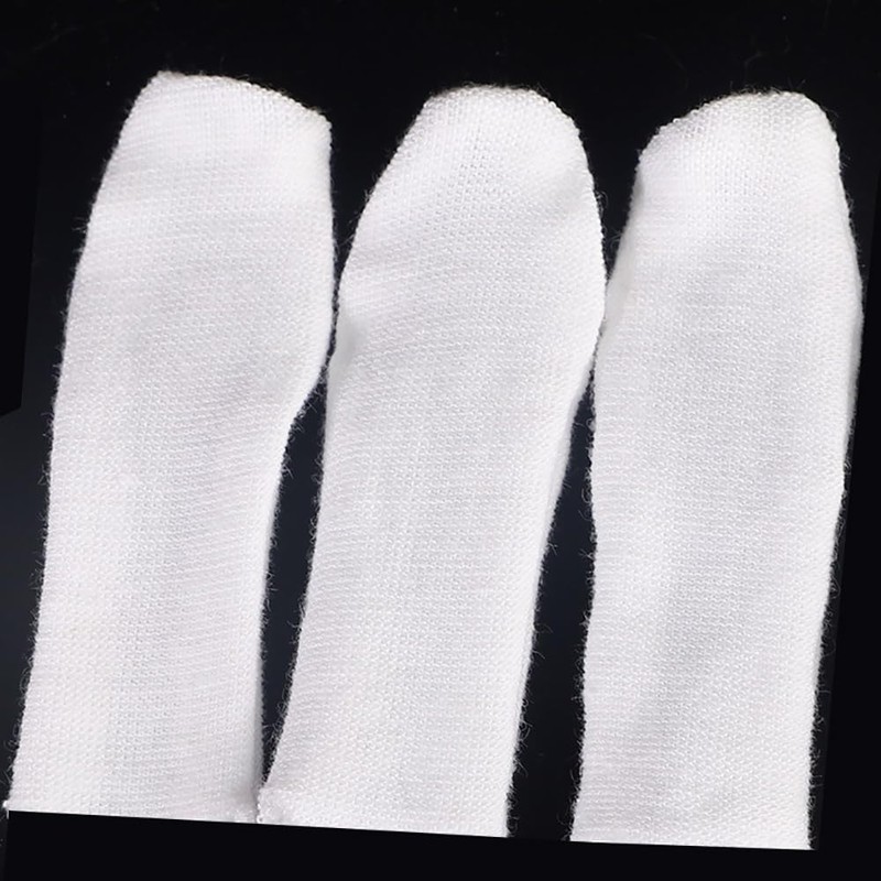 Samcos 100 Piece Disposable Hand Eczema Finger Cover, White Finger