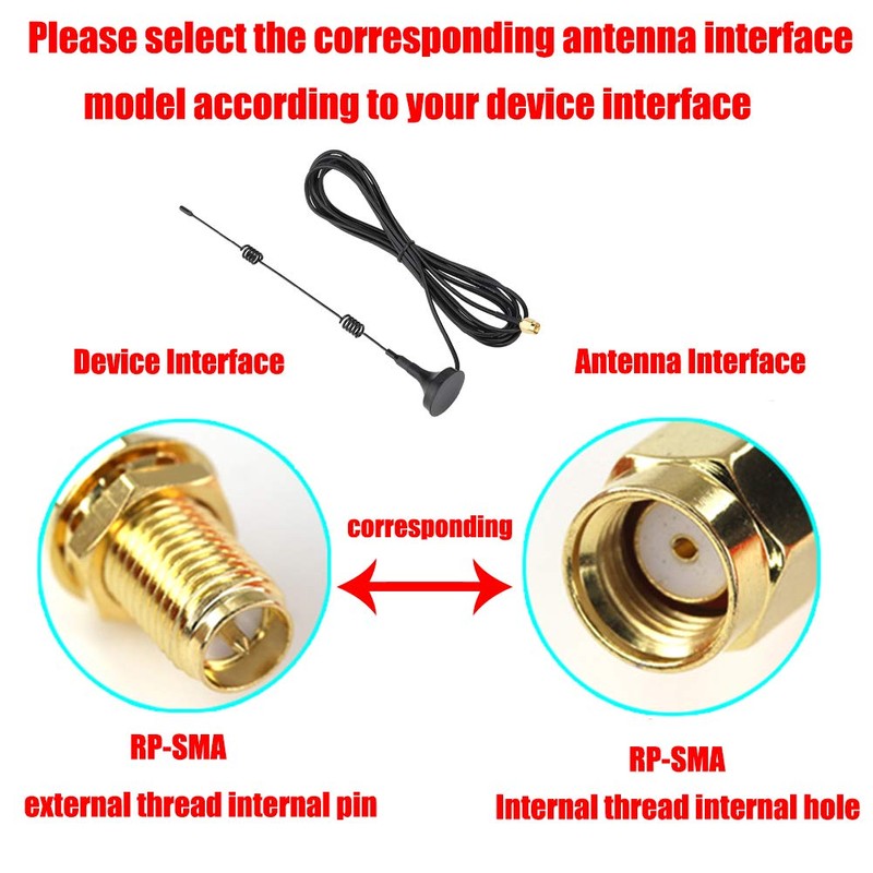 ASHATA 2.4 GHz 8 dB WiFi Antenna SMA Socket with