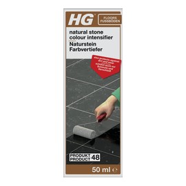 HG Naturstein Farbvertiefer, professionelles Produkt, vertieft und frischt die die Farbe von Granit und anderem Naturstein auf, wirk gegen Schmutz und Flecken durch Flüssigkeiten - 50 ml
