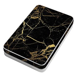 MightySkins Skin Compatible with Lifeprint 3x4.5 Hyperphoto Printer - Black Gold Marble | Protective, Durable, and Unique Vinyl wrap Cover | Easy to Apply, Remove, and Change Styles | Made in The USA
