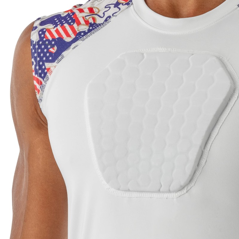 McDavid MD7610-20124-YXL HEX Sternum Shirt YTH Flag Camo XL