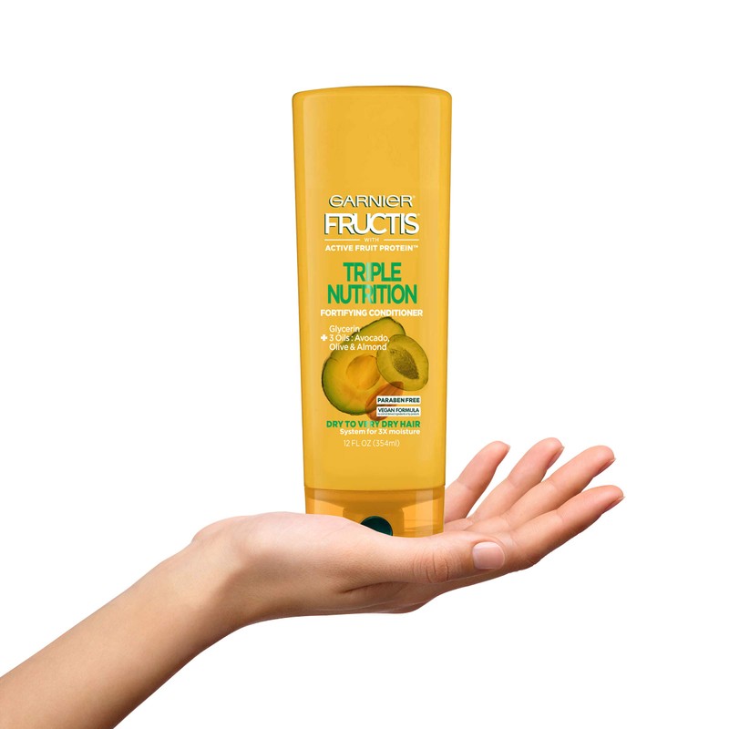 Garnier Fructis Triple Nutrition Conditioner, Dry to Very Dry Hair,