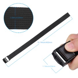 Hejo 6 PCS Short Ratchet Straps, Ratchet Tie Down Straps with Quick Release Cam Buckle, Heavy Duty Tensioning Belts Adjustable Lashing Straps for Motorcycles, Bikes, Luggage, Packages (40x2.5 cm)