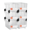 VEVOR Plastic Stackable Storage Bins 6 pcs Garage Organizer Bins
