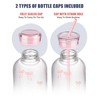 NiHome 25oz/750ml Pink Bow Glass Water Bottle with Silicone Straw,