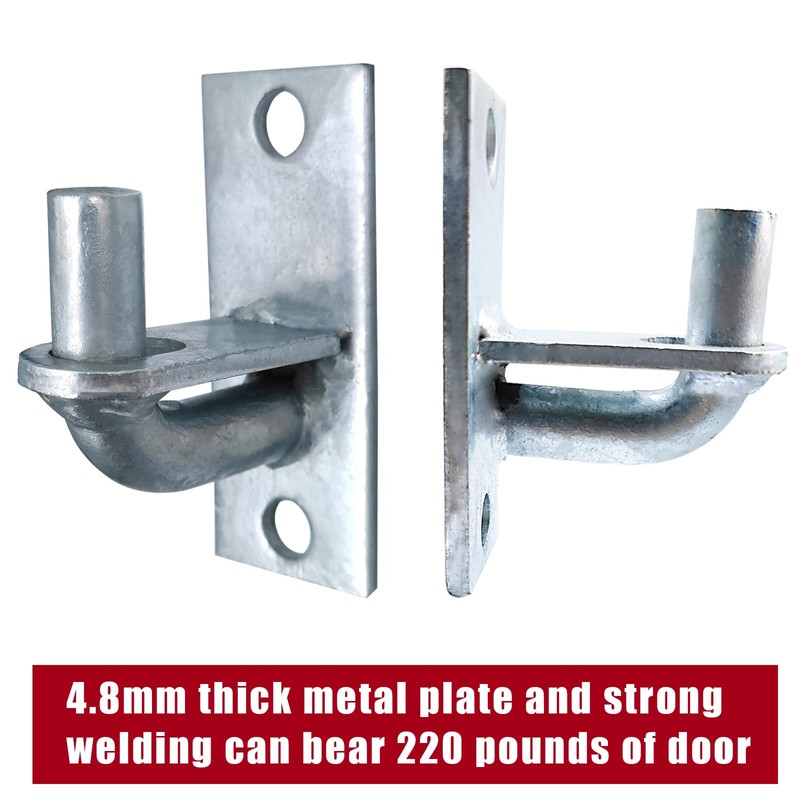 2 Pack Wall Mount Gate Hinges, Heavy Duty Farm Gate