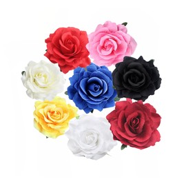 Paquete de 8 broches para el pelo de flores de rosas (LDZ60) (A)