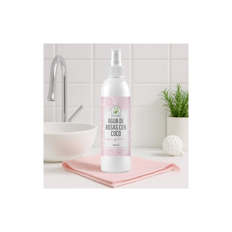 Agua De Rosas Con Coco Hidratante Facial 500 Ml Productos