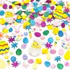 Wishstar 300 Pieces Foam Rubber Stickers Easter, Glitter Foam Stickers
