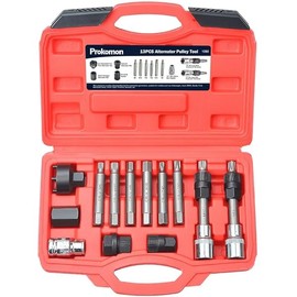 Prokomon 13 Pieces Alternator Pulley Tool Kit; Alternator Pulley Removal Tool for Car Pulley Removal Decoupling Puller
