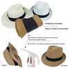 HEYANN Womens Mens Kids Girls Fedora Straw Hat Panama Short