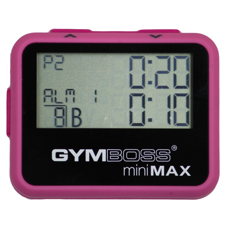 Gymboss miniMAX Interval Timer and Stopwatch - PINK/PINK SOFTCOAT