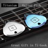 Ti-Geek Premium Titanium Guitar Pick 2.8mm Thickness, Metallic Silver for