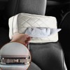 HEVLE Car Tissue Holder, PU Leather Tissues Box, Car Backseat