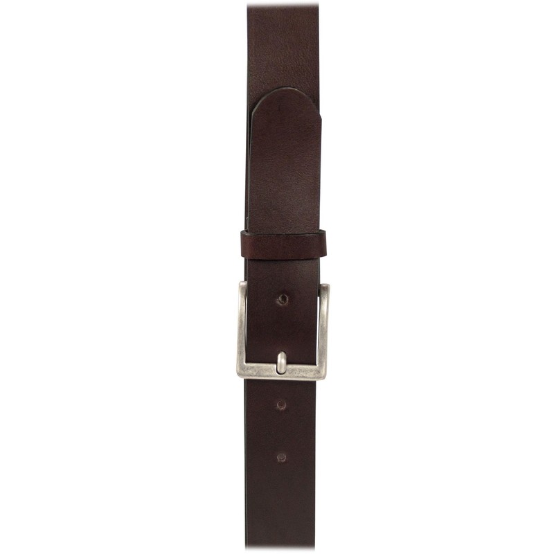 Harrys-Collection Women's and Men's Denim Belt Full-Grain Cowhide Leather Antique