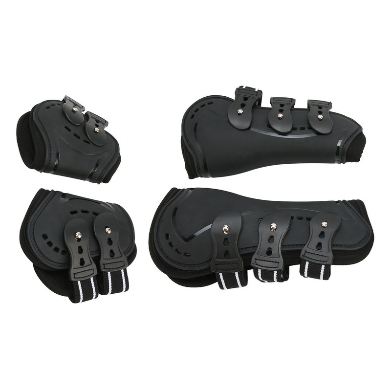 Horse Front Hind Leg Boots Shock Absorption Breathable Open Front