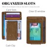 Toughergun Slim Minimalist Wallet for Men with Magnetic Money Clip