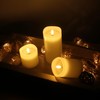 Stonebriar 3 Pack Real Wax Assorted Size Flameless LED Pillar